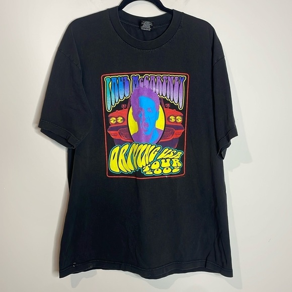 Vintage 2002 Paul McCartney Driving USA Tour T-Shirt Size XL Giant Tag - Picture 1 of 8